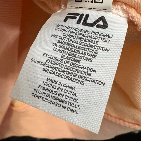 🍑 FILA Tropical Peach Crewneck Sweatshirt M - Picture 6 of 7